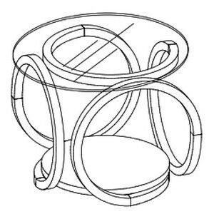 circle side table w top wood